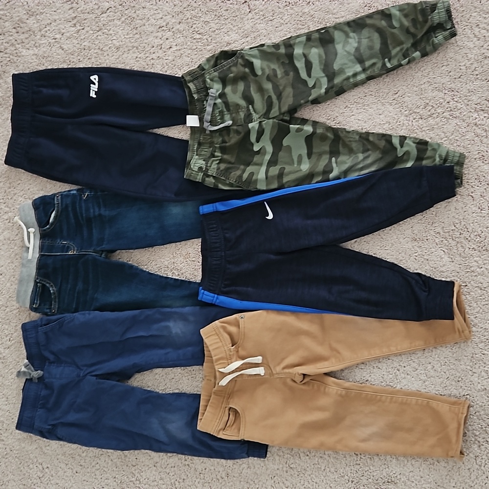 Lot / bundle of 6 pairs of boys 4T pants